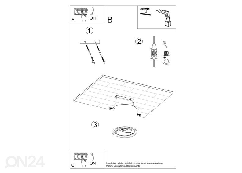 Laelamp Cullo, betoon suurendatud