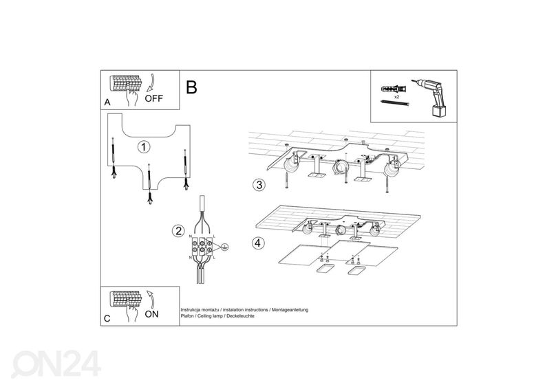 Laelamp Fabiano suurendatud