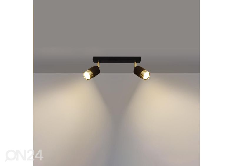 Laelamp Nero 2, must/kuldne suurendatud