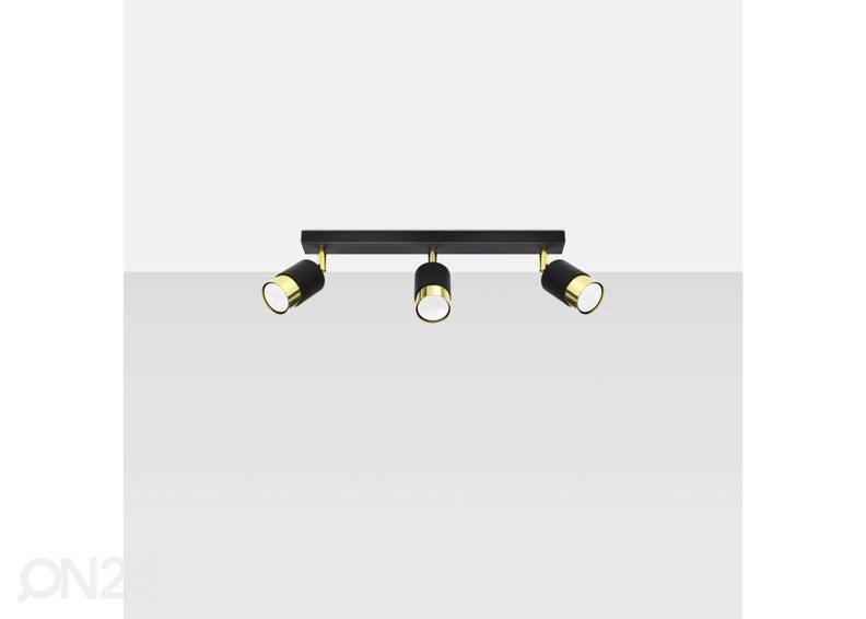 Laelamp Nero 3, must/kuldne suurendatud