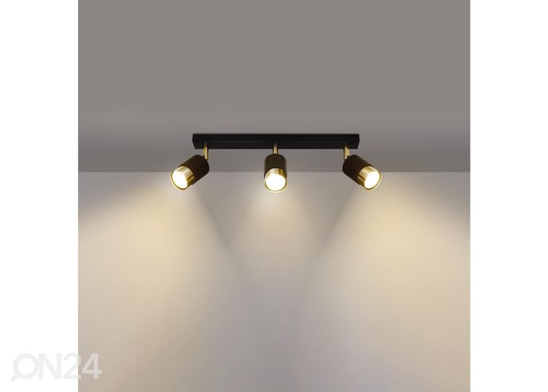 Laelamp Nero 3, must/kuldne suurendatud