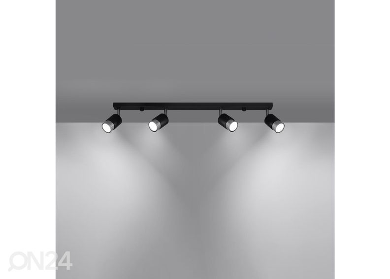 Laelamp Nero 4, must/kroom suurendatud