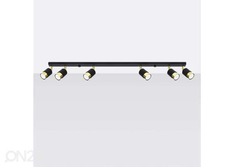 Laelamp Nero 6, must/kuldne suurendatud