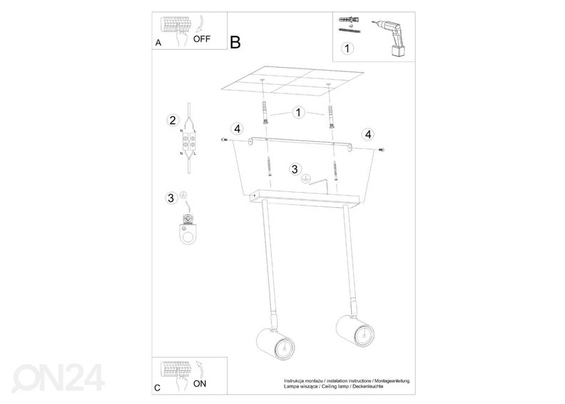 Laelamp Norano 2, must suurendatud
