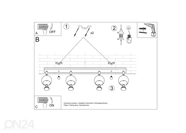 Laelamp Oculare 4L, must suurendatud