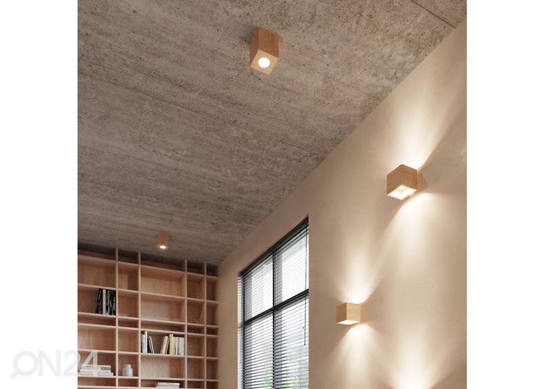 Laelamp Quad, naturaalne puit suurendatud