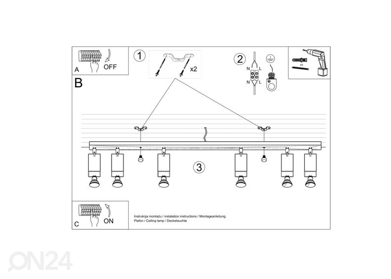 Laelamp Ring 4L, kroom suurendatud