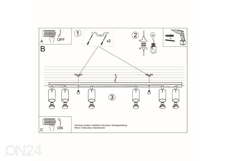 Laelamp Ring 6L, must suurendatud