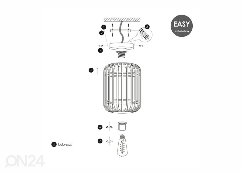 Laevalgusti Bamboo suurendatud