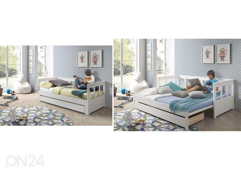 Lahtikäiv voodi Pino 90/180x200 cm suurendatud