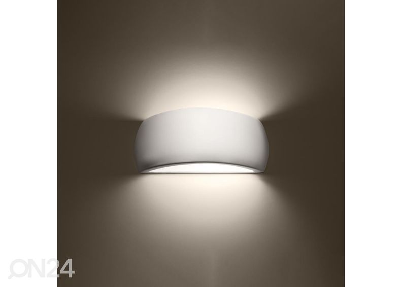 Lakitud seinavalgusti Pontius, valge läikiv suurendatud