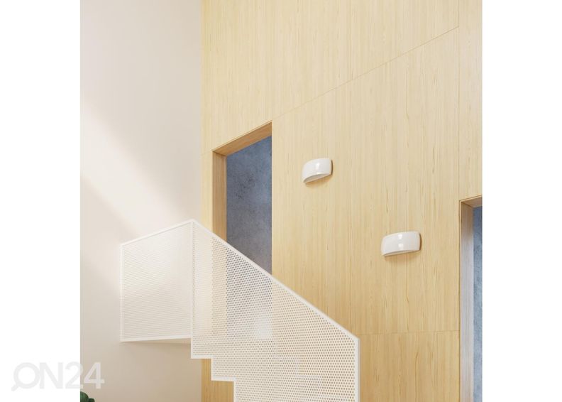 Lakitud seinavalgusti Pontius, valge läikiv suurendatud