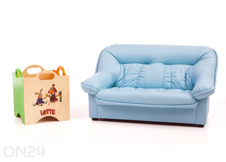 Laste diivan Mini Spencer + mänguasjakast Lotte suurendatud
