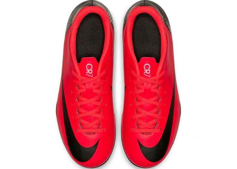 Laste jalgpallijalatsid muru/kunstmuru Nike Mercurial Vapor 12 Club GS CR7 FG/MG Jr AJ3095-600 suurendatud
