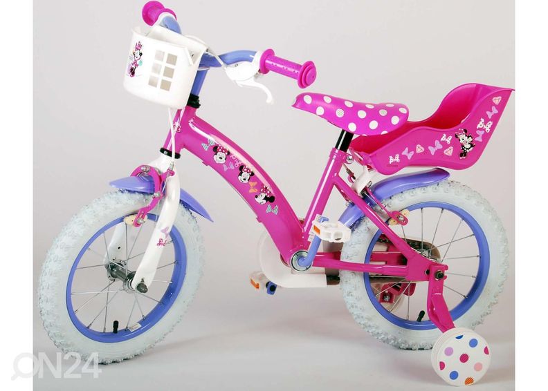 Laste jalgratas 14 tolli Disney Minnie suurendatud