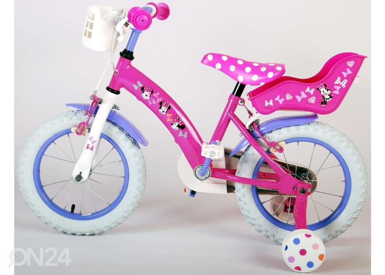 Laste jalgratas 14 tolli Disney Minnie suurendatud