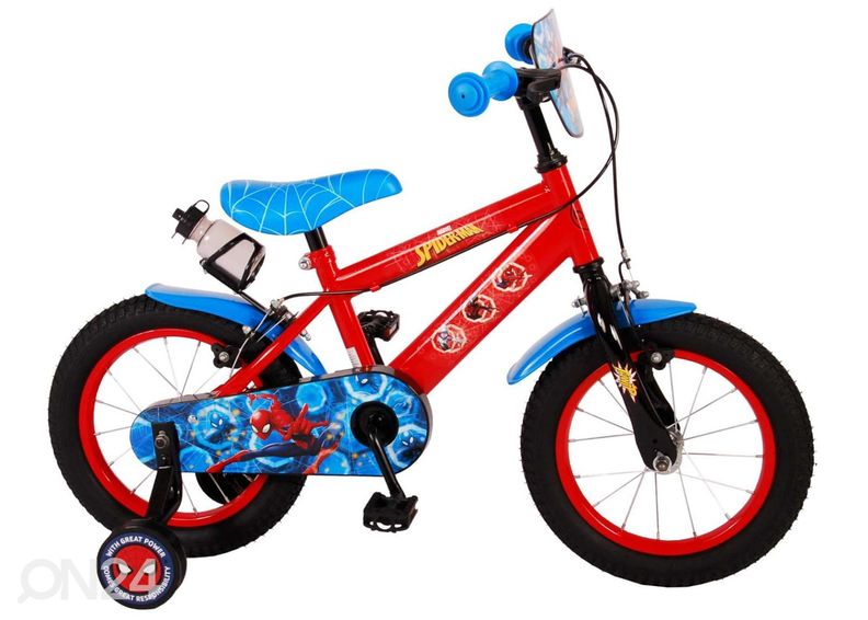Laste jalgratas 14 tolli Spiderman suurendatud