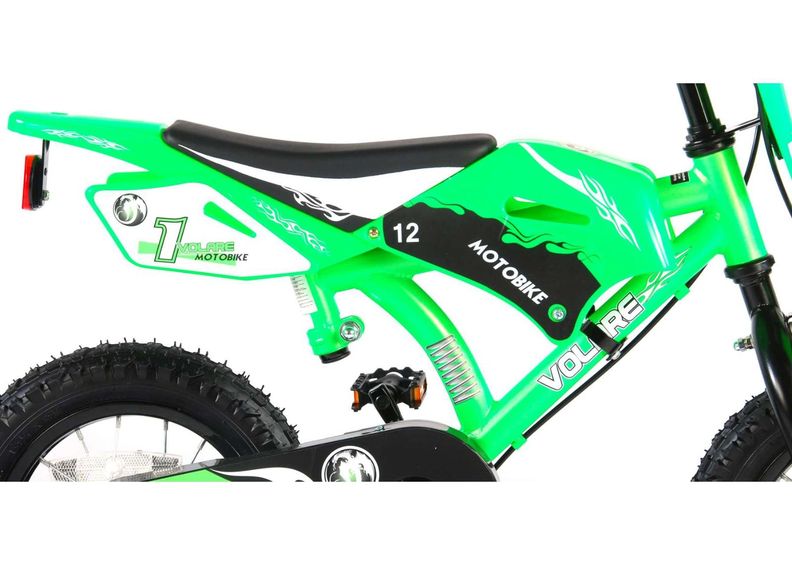 Laste jalgratas Motobike Green 12 tolli Volare suurendatud
