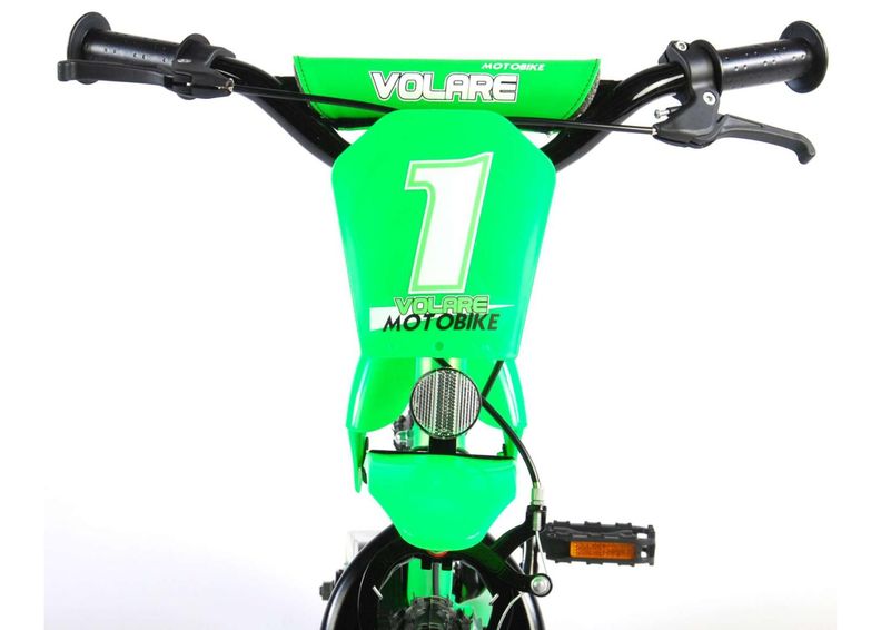 Laste jalgratas Motobike Green 12 tolli Volare suurendatud