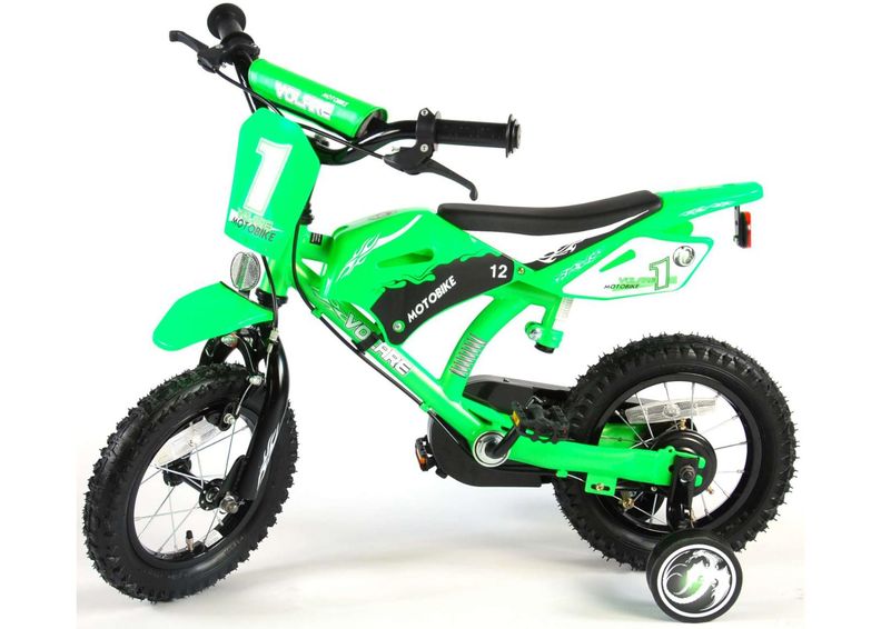 Laste jalgratas Motobike Green 12 tolli Volare suurendatud