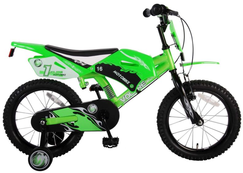 Laste jalgratas Motorbike 16 tolli Volare suurendatud