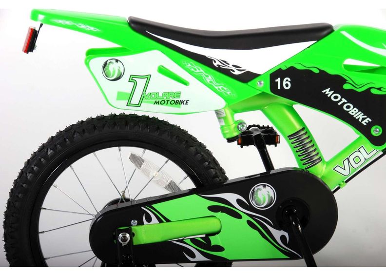 Laste jalgratas Motorbike 16 tolli Volare suurendatud