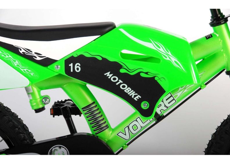 Laste jalgratas Motorbike 16 tolli Volare suurendatud