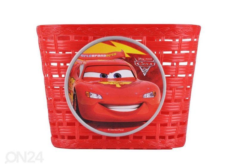 Laste jalgratta komplekt korv, joogipudel ja rattakell Cars suurendatud