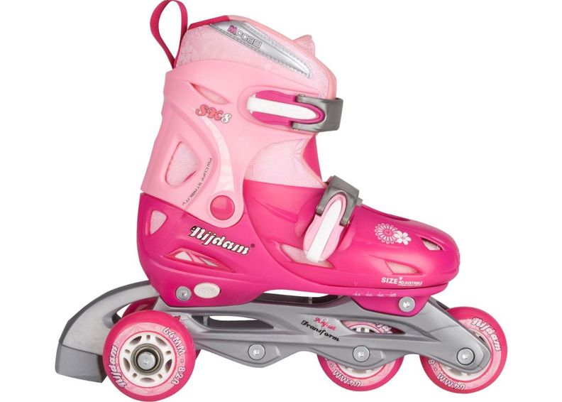 Laste Kaherealine Rulluisk Adjustable Hardboot 1 Nijdam suurendatud