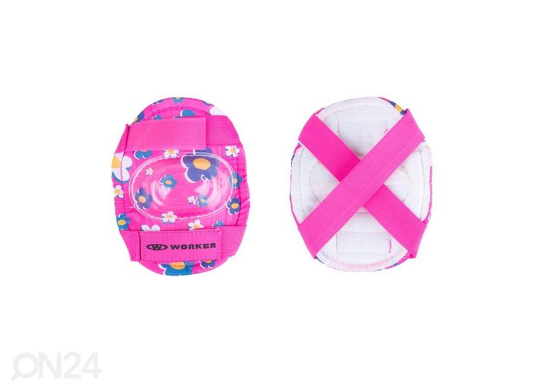 Laste rulluisu ja kaitsmete komplekt WORKER Polly LED suurus XS 26-29 suurendatud