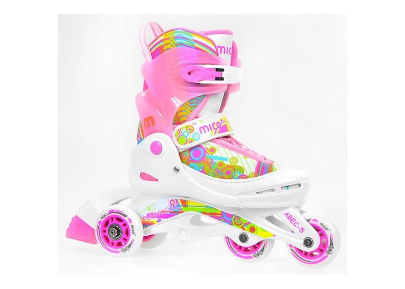 Laste rulluisud reguleeritavad Mico Funny Jr suurendatud