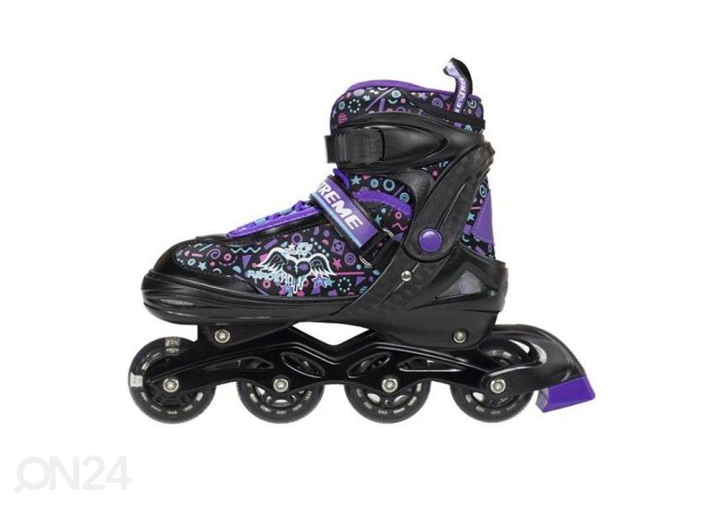 Laste rulluisud reguleeritavad Nils Extreme lilla NJ4613 A 30-33 suurendatud