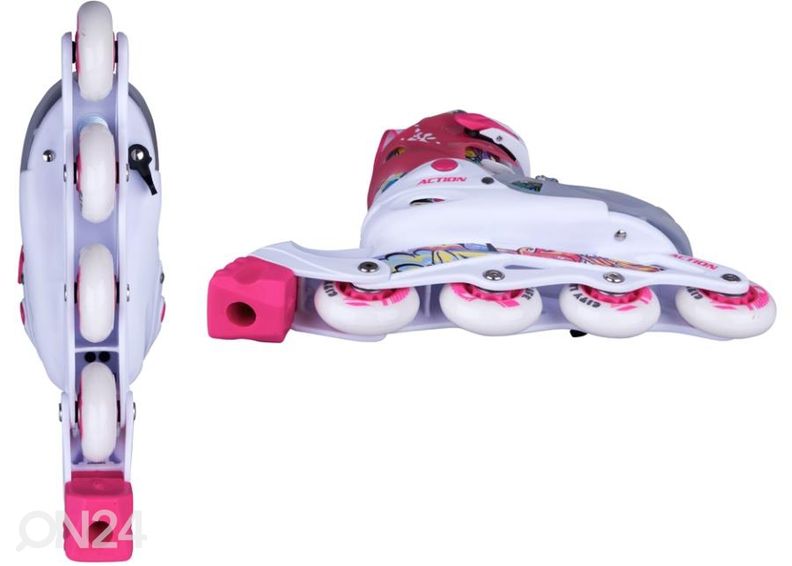 Laste rulluisud reguleeritavad vilkuvate ratastega Action Doly roheline suurus XS(26-29) suurendatud