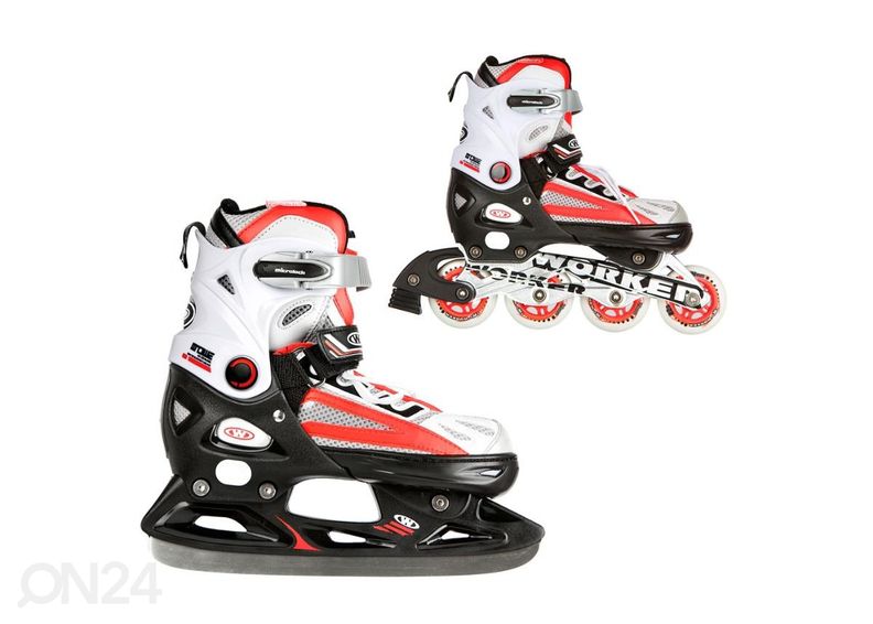 Laste rulluisud/uisud reguleeritavad Nolan 2in1 WORKER sinine suurendatud