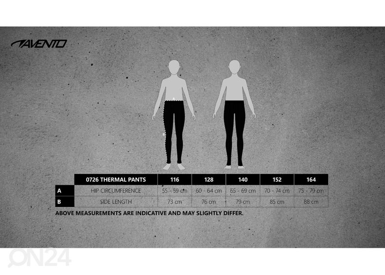 Laste soojapesu püksid 250g Avento suurendatud