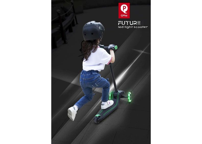 Laste tõukeratas Led tuledega QPlay Volare suurendatud