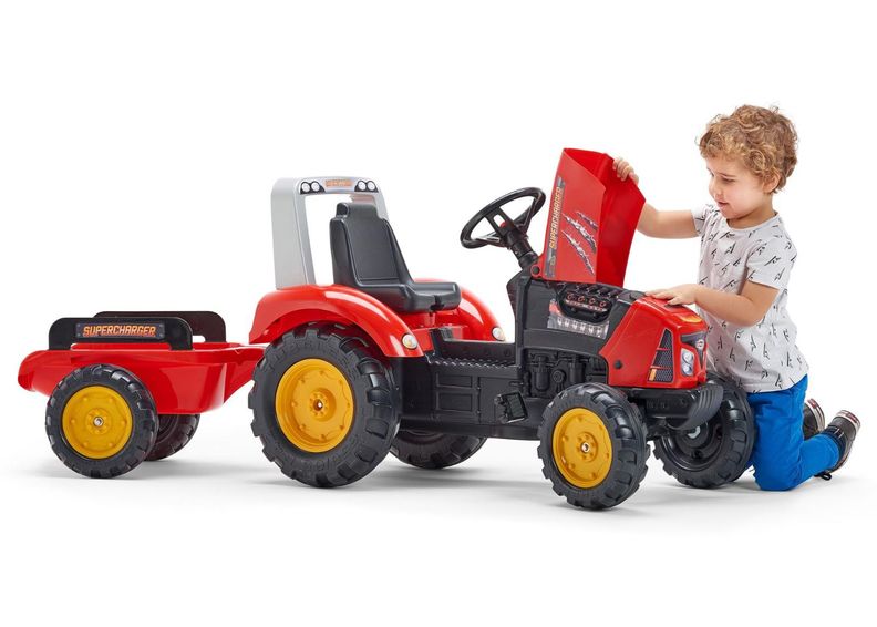 Laste traktor Supercharger suurendatud