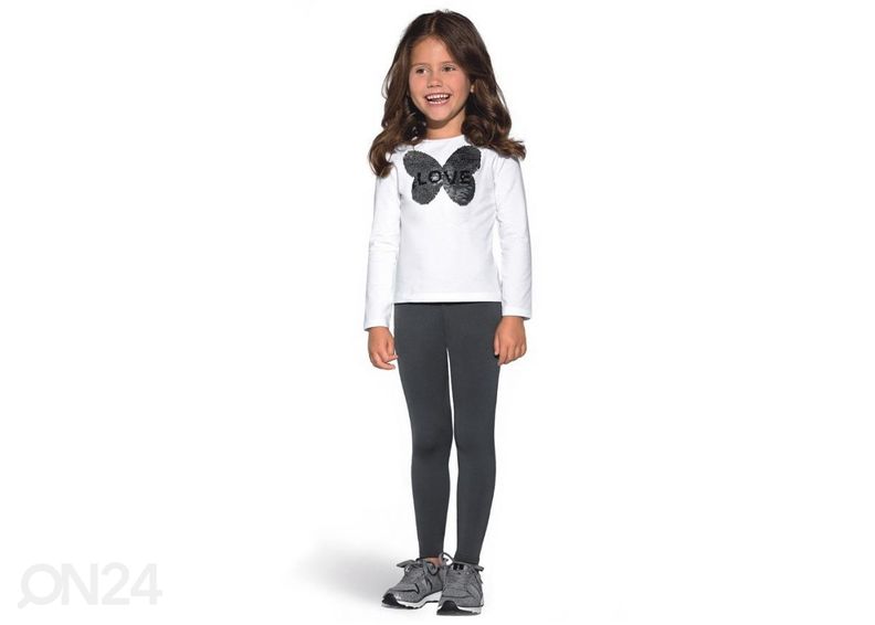 Laste treeningretuusid BAS BLEU Mimi grafiit suurus 104-110 cm suurendatud