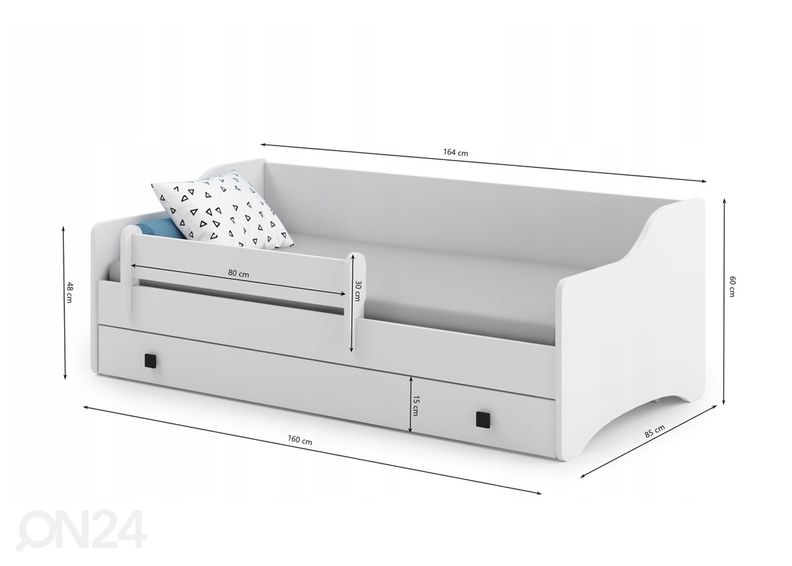 Lastevoodi Nami I 80x160 cm suurendatud