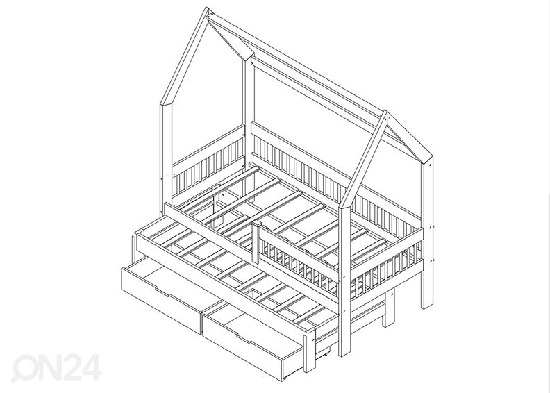 Lastevoodi Sofia 80x180 cm suurendatud