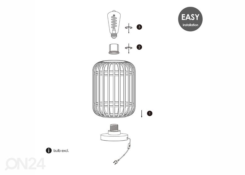 Laualamp Bamboo suurendatud