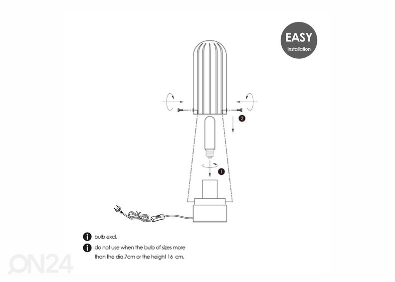 Laualamp Capri suurendatud