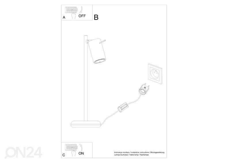 Laualamp Ring, must suurendatud