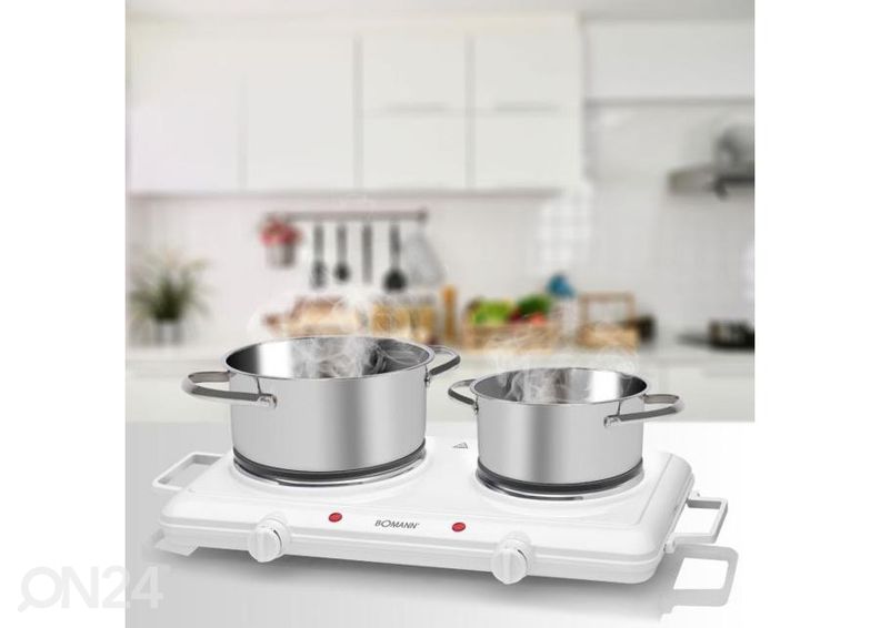 Lauapliit 2 plaadiga Bomann DKP5028CB, valge suurendatud