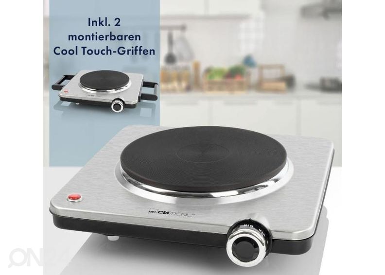 Lauapliit Clatronic 1 plaadiga EKP3788IX, inox suurendatud