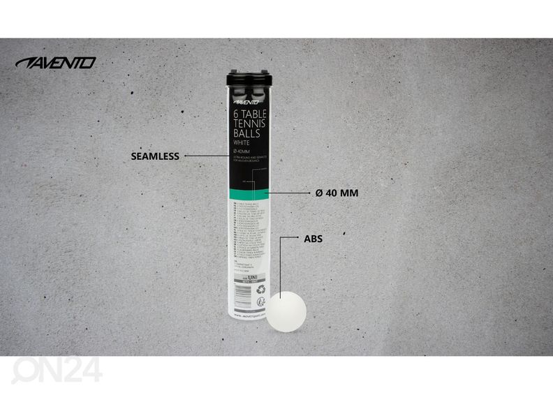 Lauatennise pallide komplekt 6k ABS Avento suurendatud