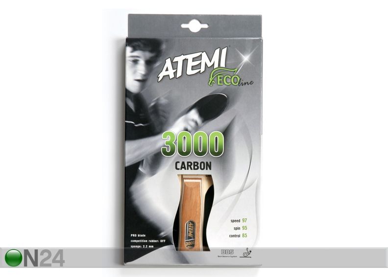 Lauatennise reket Atemi 3000 Carbon suurendatud