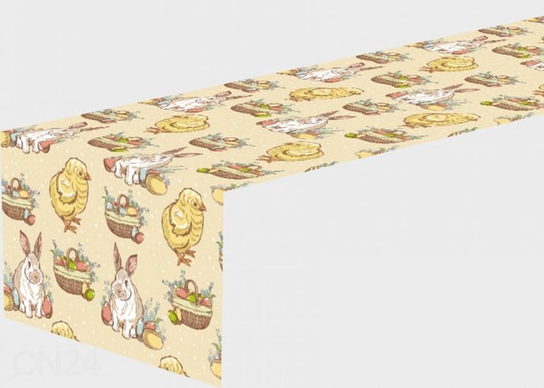 Laudlina Easter Chickens and Rabbits 30x100 cm suurendatud