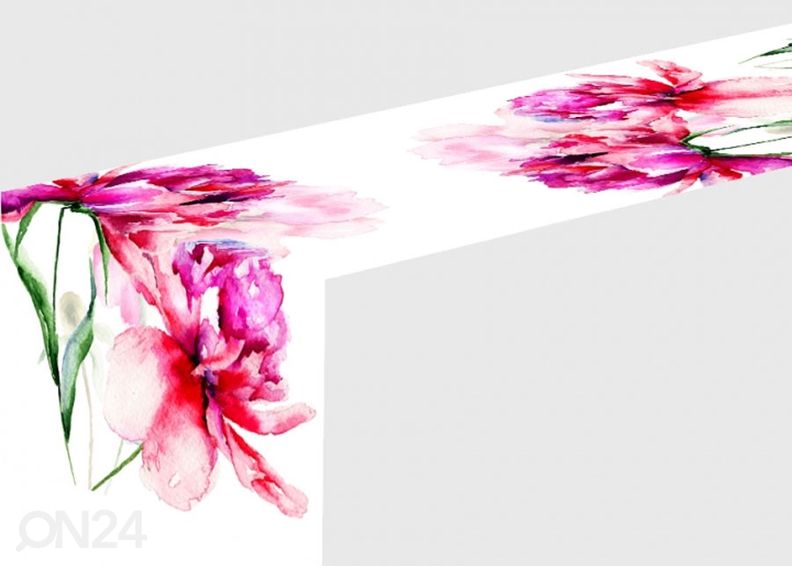 Laudlina Watercolor peonies 40x280 cm suurendatud