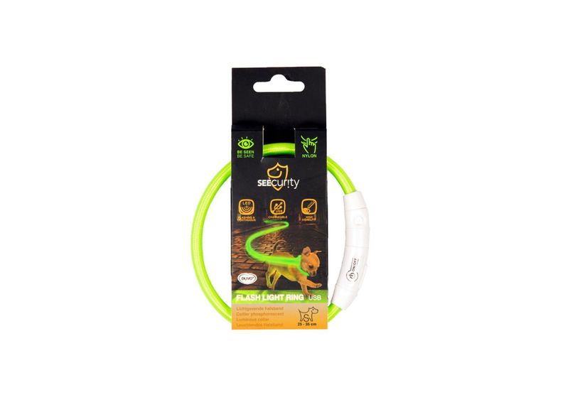 Led helkur kaelarihm 35cm roheline usb liides Duvo+ suurendatud